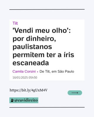 Embora o reconhecimento da íris seja um método seguro, há riscos importantes a considerar:

Vazamento de Dados: Se roubados, os padrões da íris não podem ser alterados, como acontece com senhas. O impacto pode ser permanente.

Uso Indevido: Dados podem ser utilizados para monitoramento não autorizado, violando sua privacidade.

Comercialização: Empresas podem vender ou compartilhar suas informações sem seu consentimento.

Falta de Regulamentação: A ausência de leis claras aumenta o risco de abuso.

🔒 Cuidado com o uso dos seus dados. Cuide da sua privacidade!