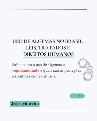 Aproveitando que o assunto "uso de algemas" está acontecendo eu quis trazer para vocês as nossas diretrizes internas.

Depois de ler certamente você vai pensar que não é bem assim na vida real e estará absolutamente certo infelizmente.