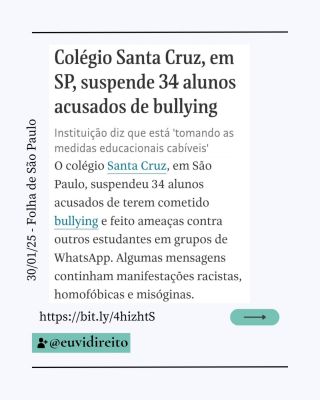 Bullying não é novidade, tenho pra mim que é um problema tão estrutural quanto violência doméstica inclusive.

A nossa legislação vem evoluindo nesse combate mas apenas punir nunca bastou nem vai bastar, vejo isso muito na minha atuação tanto na defesa quanto buscando reparação.

Empurrar para debaixo do tapete em uma era onde tudo tem rastros digitais também não me parece mais uma opção. O efeito manada precisa ser freado.