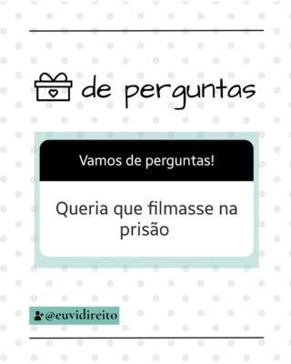 Diretamente da caixinha de perguntas para o feed:

1- Não são permitidos registros lá dentro. A primeira coisa que fazemos ao entrar é entregar celular e eletrônicos. Só podemos entrar com papel e caneta (transparente). Isso são questões de segurança e deve haver controle. Por outro lado a situação além muros deveria ser mostrada a exaustão para que as coisas mudassem. Existem visitas de inspeção que fazem registros mas são sigilosos. Eu gosto de fotografar, se um dia eu tiver essa permissão ficaria feliz.

2- Ambos com verdade. Pela segurança, proteção, pela saúde mental, pela absolvição quando é o caso (infelizmente algumas vezes é sim senhores e haja luta), pela pena justa, pela reabilitação… Sempre o que grita em um processo são as provas e eu parto daí.

3- Voltarei com as recomendações! Vocês assistem doramas? Parem de ser preconceituosos, tem muita coisa boa! Comecem com Healer, melhores cenas de ação! Saindo dos doramas, recentemente vi na Apple TV uma série chamada Disclaimer que é excelente, pensei muito na nossa questão probatória, em narrativas… Pretendo fazer um post só dela mas assistam se puderem.

4 - A abelha está quietinha fazendo seu trabalho, sem se vangloriar, sem receber méritos e condecorações mas o nosso planeta simplesmente não existiria se não fossem as abelhas. (Didaticamente explicado no filme Bee Movie ou qualquer vídeo sobre o tema no YT)