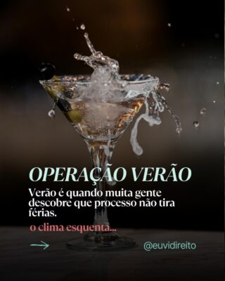 Verão costuma ser vendido como tempo de descanso. Mais gente na rua, mais festas, mais viagens, mais álcool.

E também mais abordagens, mais registros e mais processos.

A maioria das pessoas que vira ré nessa época não se vê como criminosa.
Só estava vivendo, relaxada, no impulso, achando que “não ia dar nada”.

Mas dá.

O direito penal não entra em clima de férias.

Antecipar essas situações não é medo.
É informação.
E informação, muitas vezes, evita processo.

Advocacia criminal também é isso:
ler o cenário antes da dor bater na porta.

Se isso te fez pensar duas vezes, o post cumpriu o papel.
Salva e compartilha.